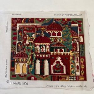 EHRMAN FAIZABAD Needlepoint Completed Finished Tapestry By Annabel Nelliet